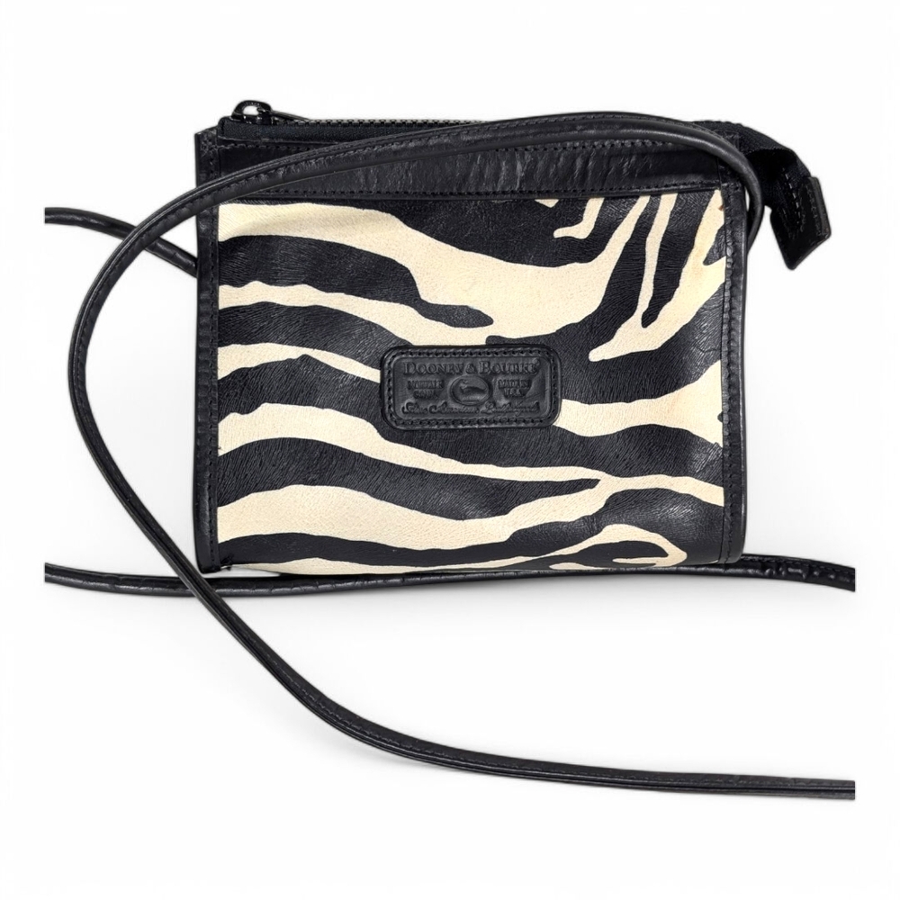 Black and Cream Zebra Print Crossbody Bag